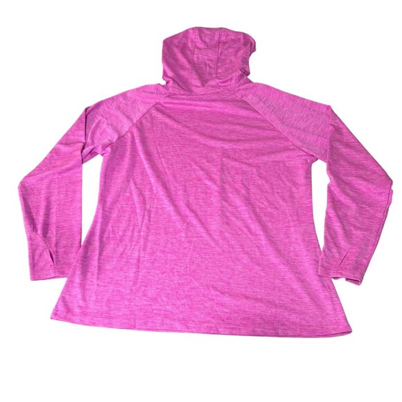 TBY Womens Active Pullover Long Sleeve Hoodie Lightweight Pink Heathered‎ XL - Picture 4 of 5